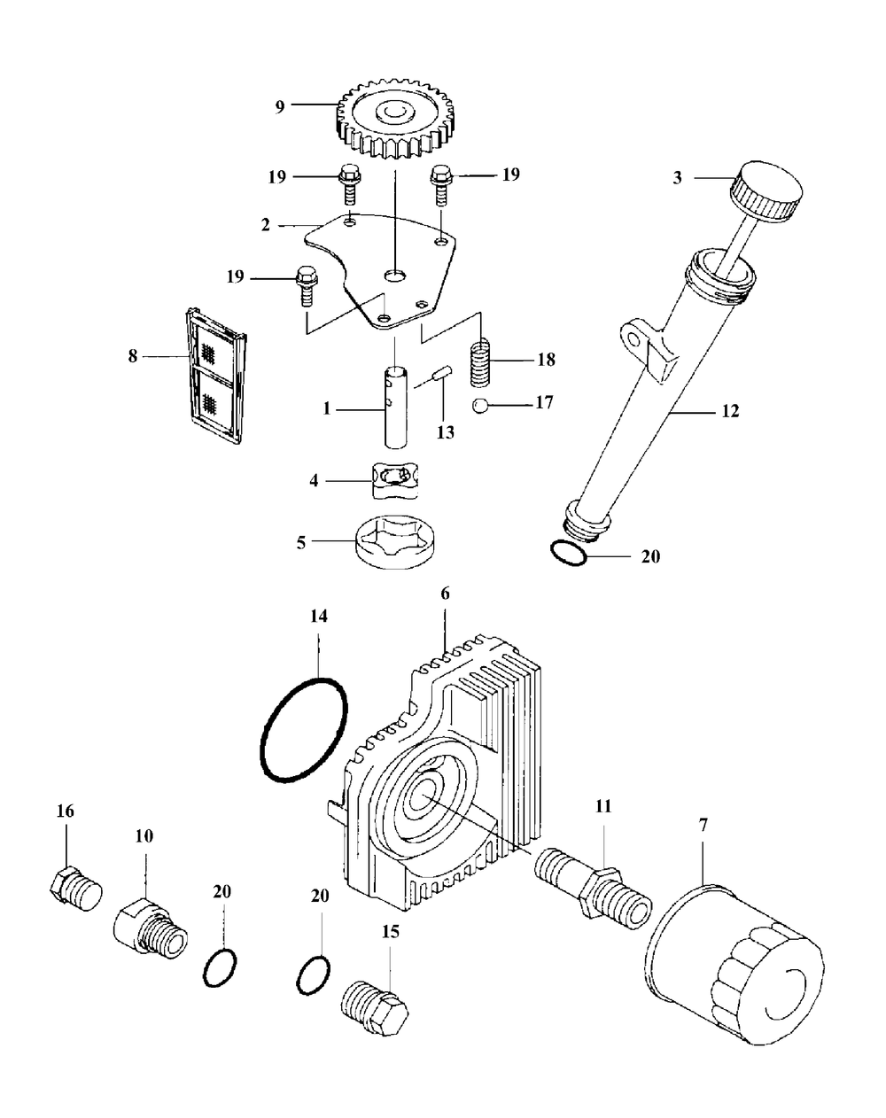 Fh721v-As15 Lubrication System Diagram and Parts List for M60-KW 53AB5DCX150-25-HP Cub Cadet Lawn Tractor
